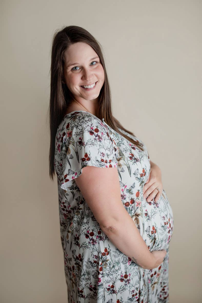 Floral Mommy Labor and Delivery/ Nursing Gown