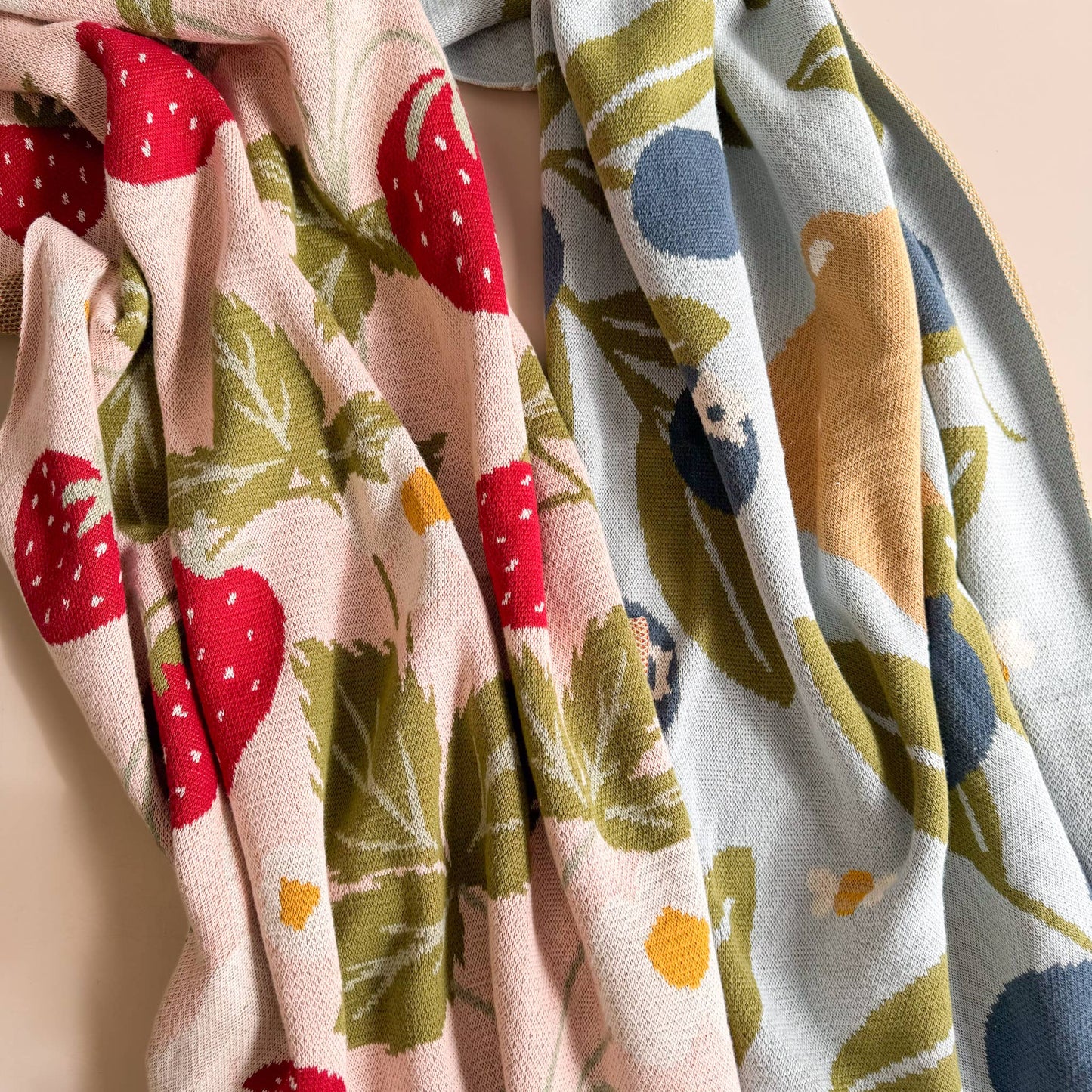 Blanket Strawberry Bunny Organic Baby Decor Spring Summer