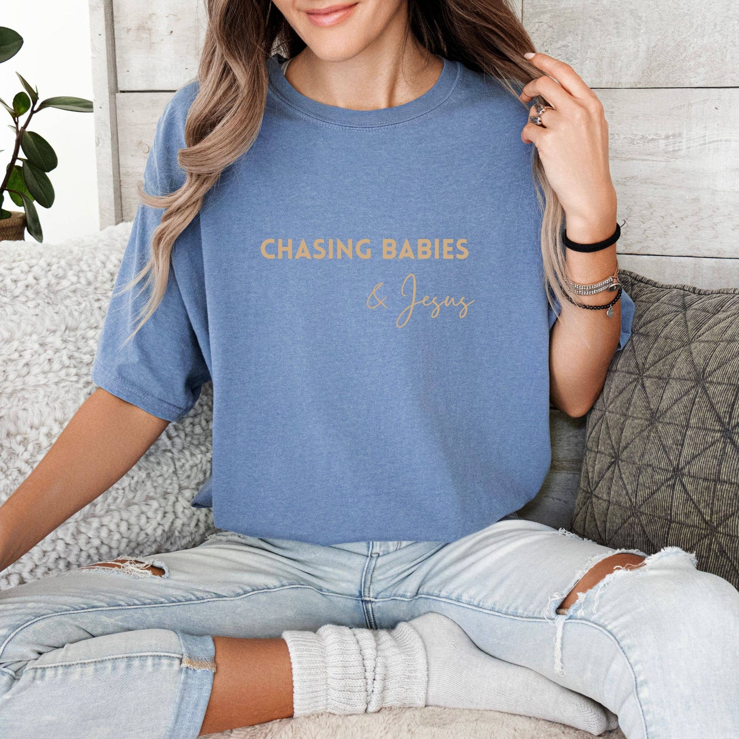 Chasing Babies & Jesus Christian Graphic Tee - Fall Tee