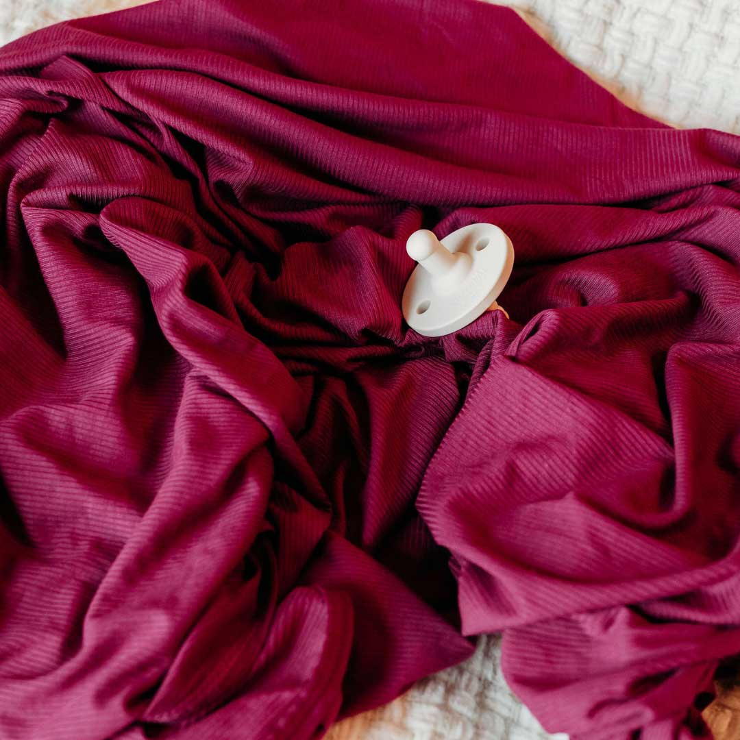 Ribbed Swaddle Blanket - Magenta