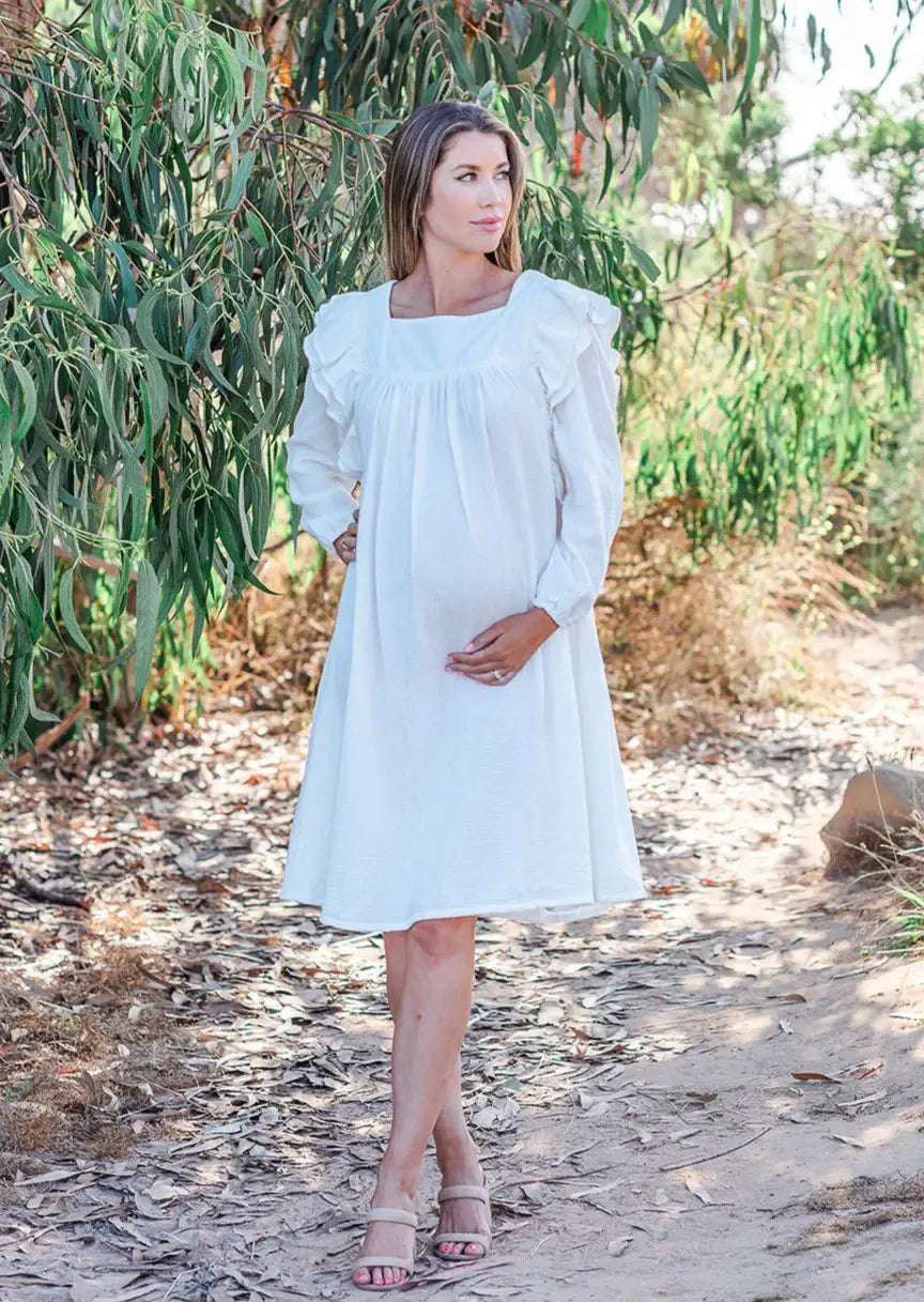 Crochet Lace Muslin Dress – The Blue Tulip Baby Boutique